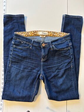 Dittos Skinny Jean Size 25 Dark Indigo Embroidered Elevated Casual Western Ranch